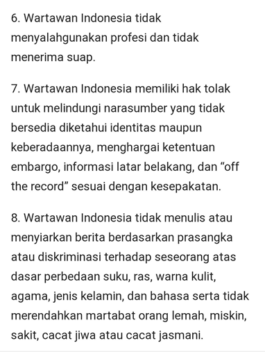 KODE ETIK WARTAWAN 2 KODE ETIK WARTAWAN 2