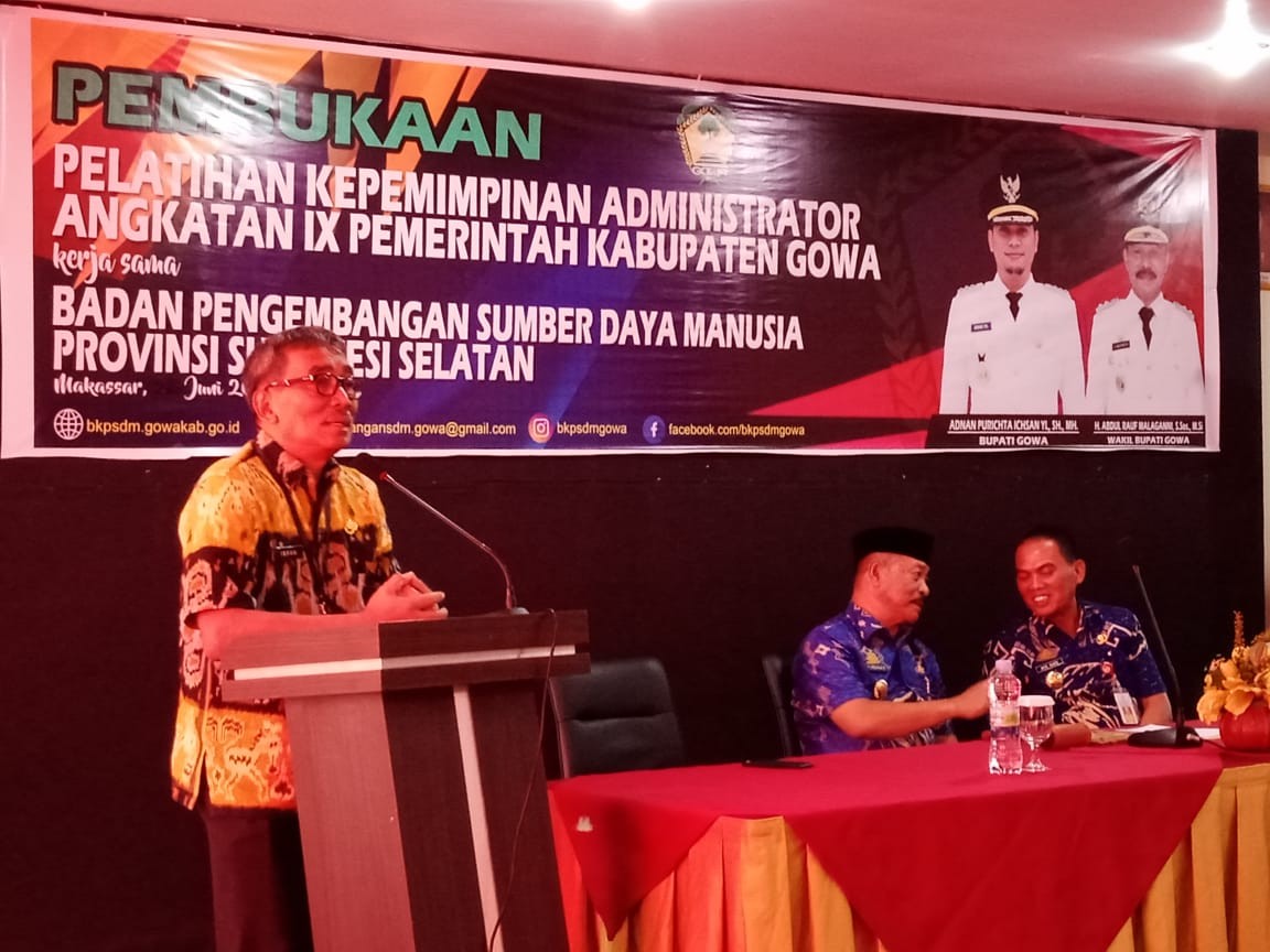 KERJA SAMA BPSDM SULSEL, DIKLATPIM III GOWA RESMI DIBUKA