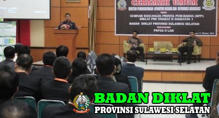 CERAMAH UMUM MENPAN - RB PADA PIM II ANGK. I PROVINSI SULAWESI SELATAN