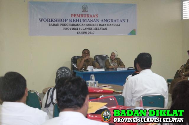 PEMBUKAAN WORKSHOP KEHUMASAN ANGKATAN I PROVINSI SULAWESI SELATAN