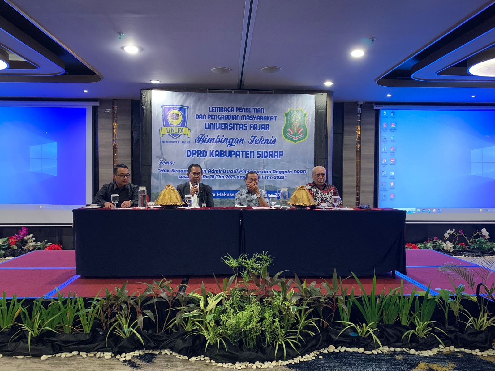 KEPALA BPSDM SULSEL HADIRI PEMBUKAAN BIMTEK DPRD KAB. SIDRAP DI HOTEL MERCURE MAKASSAR