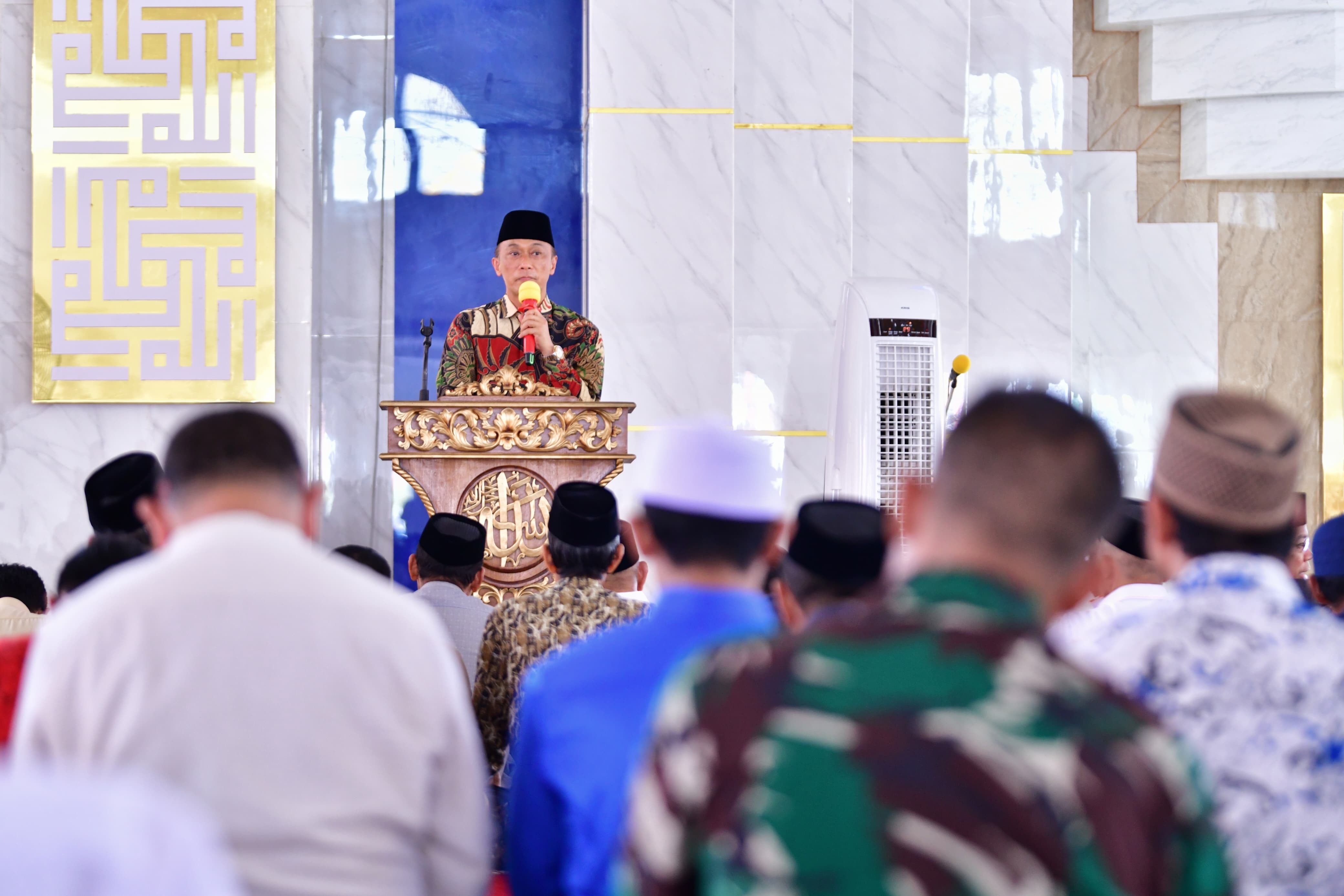 Silaturahmi Prof Zudan di Masjid 99 Kubah, Salat Jumat Perdana dan Ini Pesannya