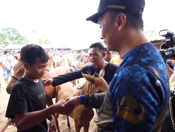 PJ GUBERNUR SULSEL DIPASAR KUDA MENGUNJUNGI PASAR KUDA KEC. KELARA, KAB. JENEPONTO