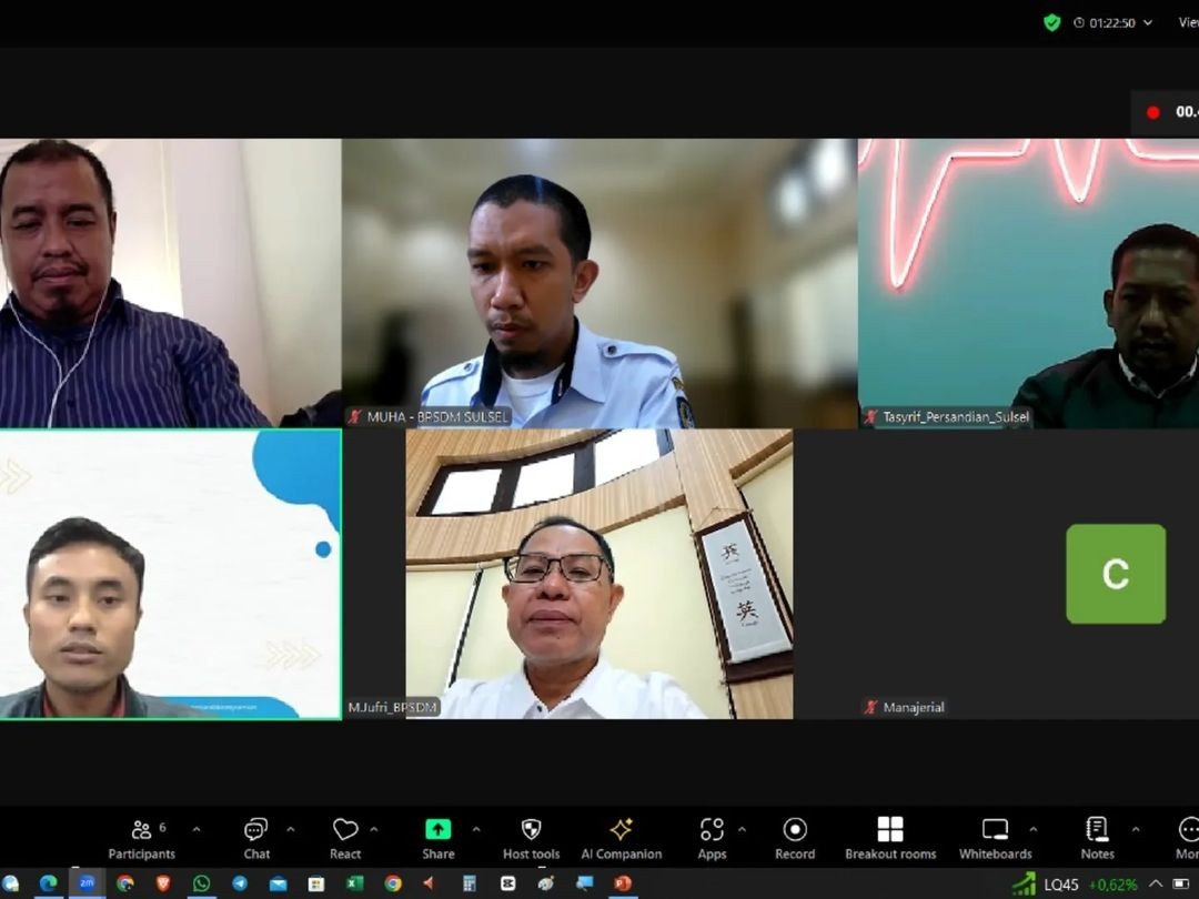 PROF. JUFRI HADIRI DISKUSI TEKNIS SETIFIKAT ELEKTRONIK BERSAMA BSrE & KOMINFO SULSEL VIA ZOOM