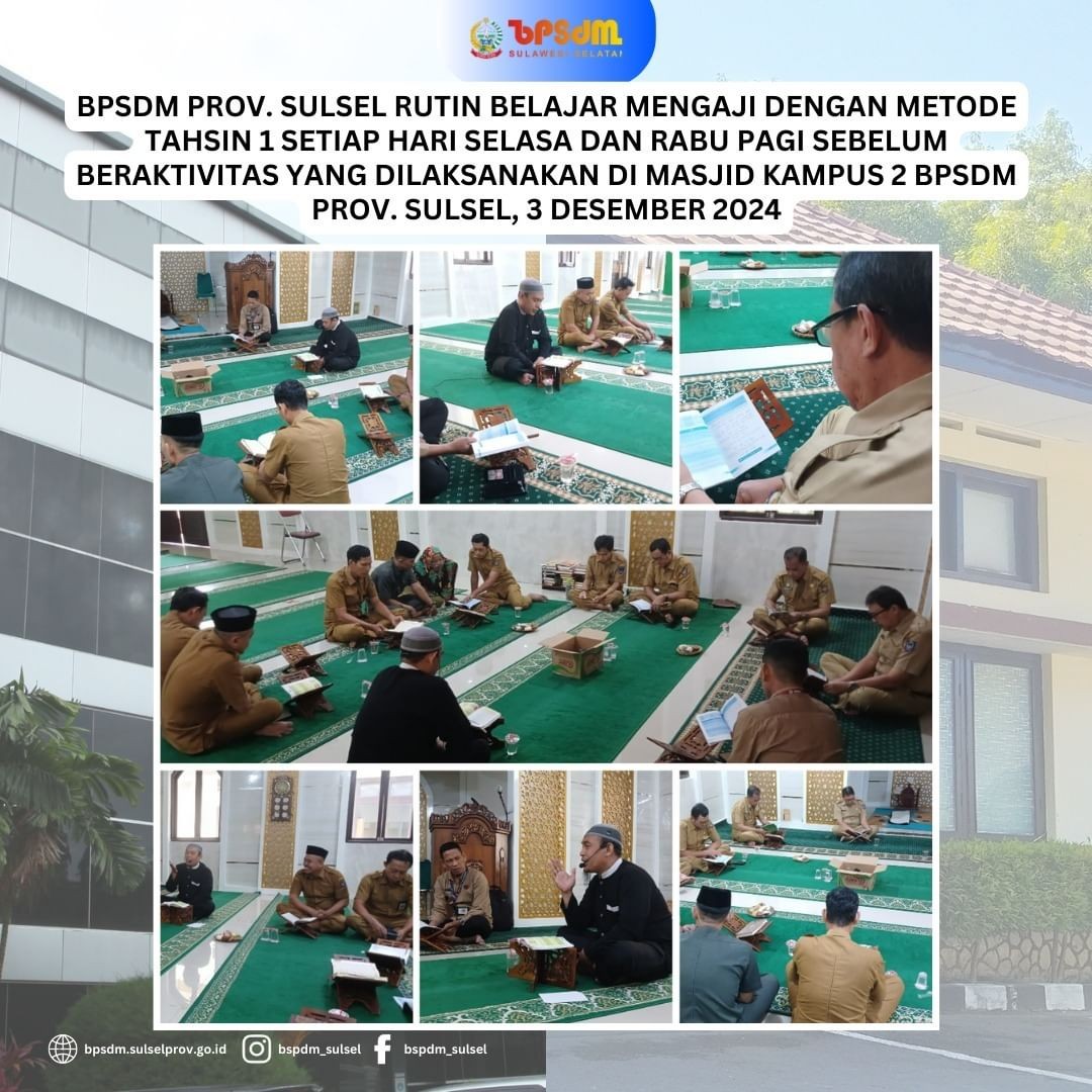 RUTIN BELAJAR MENGAJI DENGAN METODE TAHSIN 1 