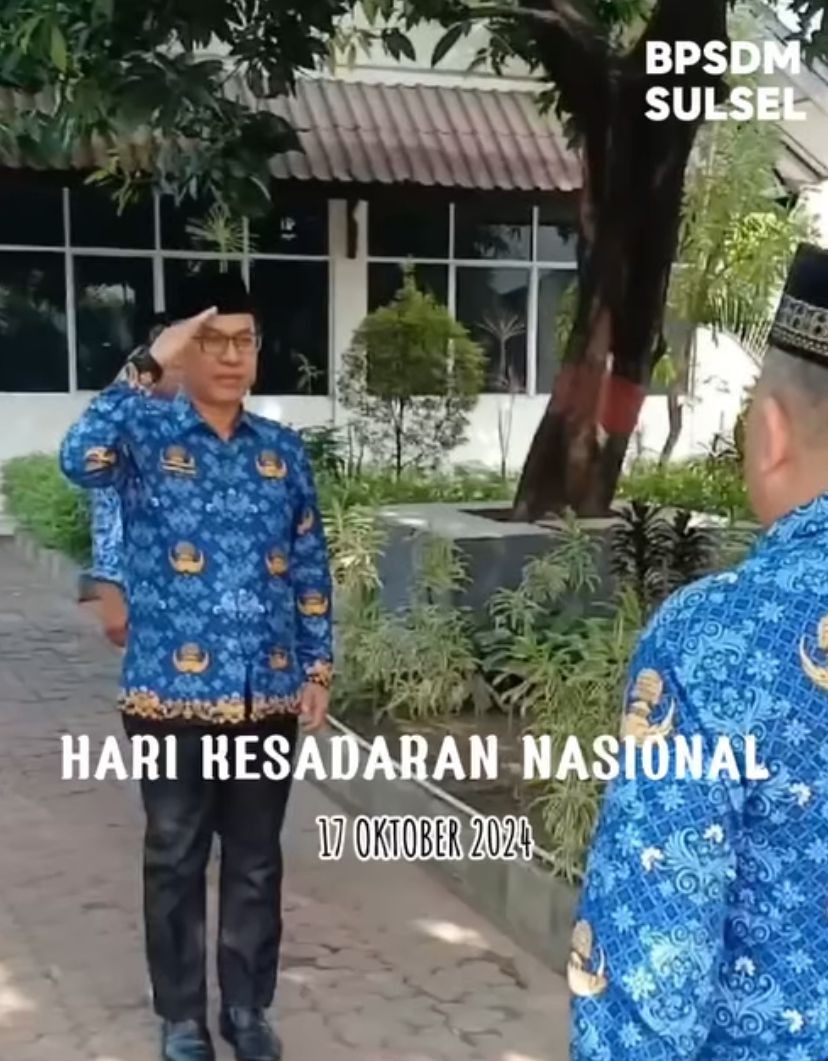BPSDM PROVINSI SULSEL GELAR UPACARA HARI KESADARAN NASIONAL
