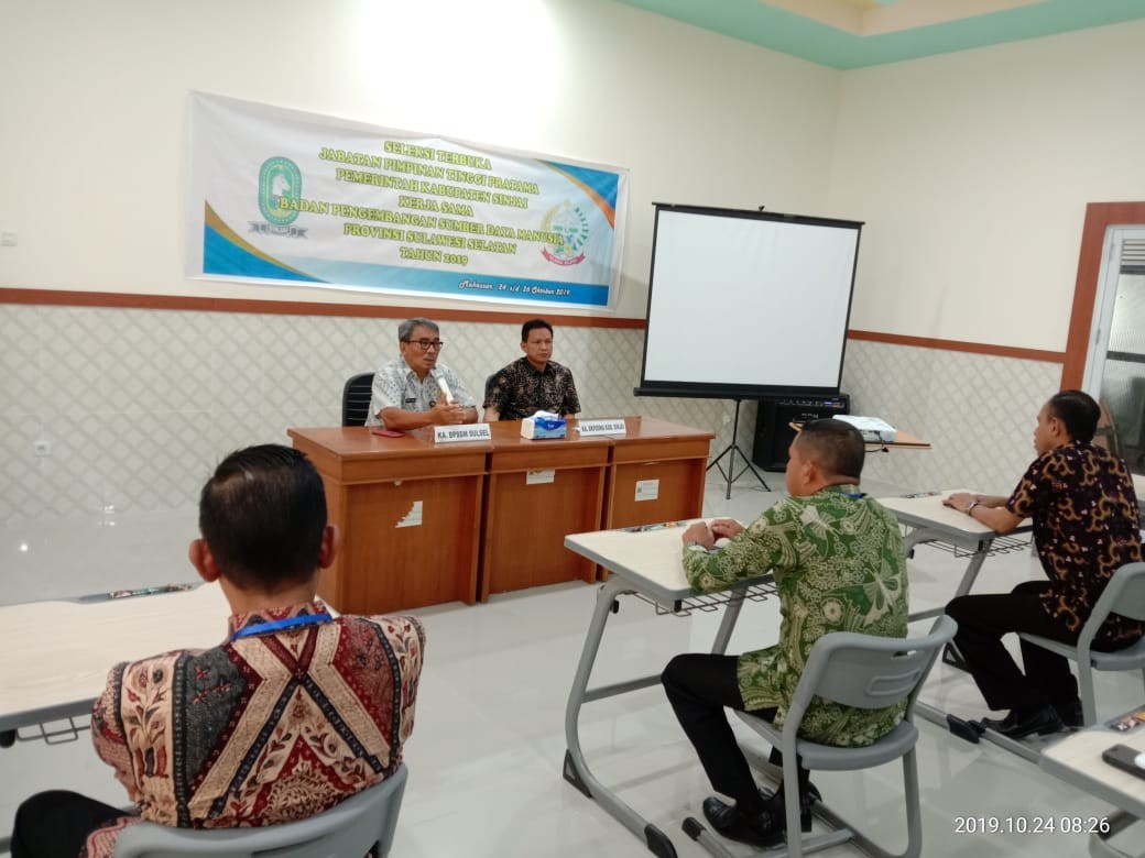 SINJAI LAKSANAKAN SELEKSI TERBUKA DI BPSDM SULSEL