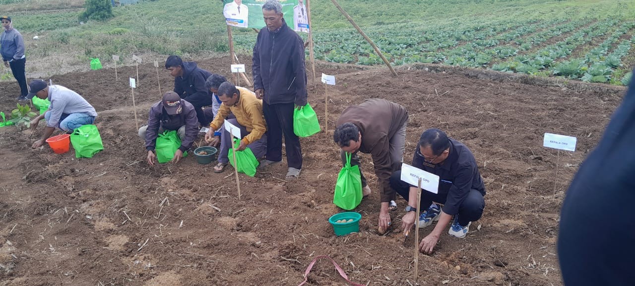 PROF. JUFRI BERSAMA PJ.GUBERNUR SULSEL   PROF.ZUDAN MELAKUKAN MENANAMAN BIBIT.