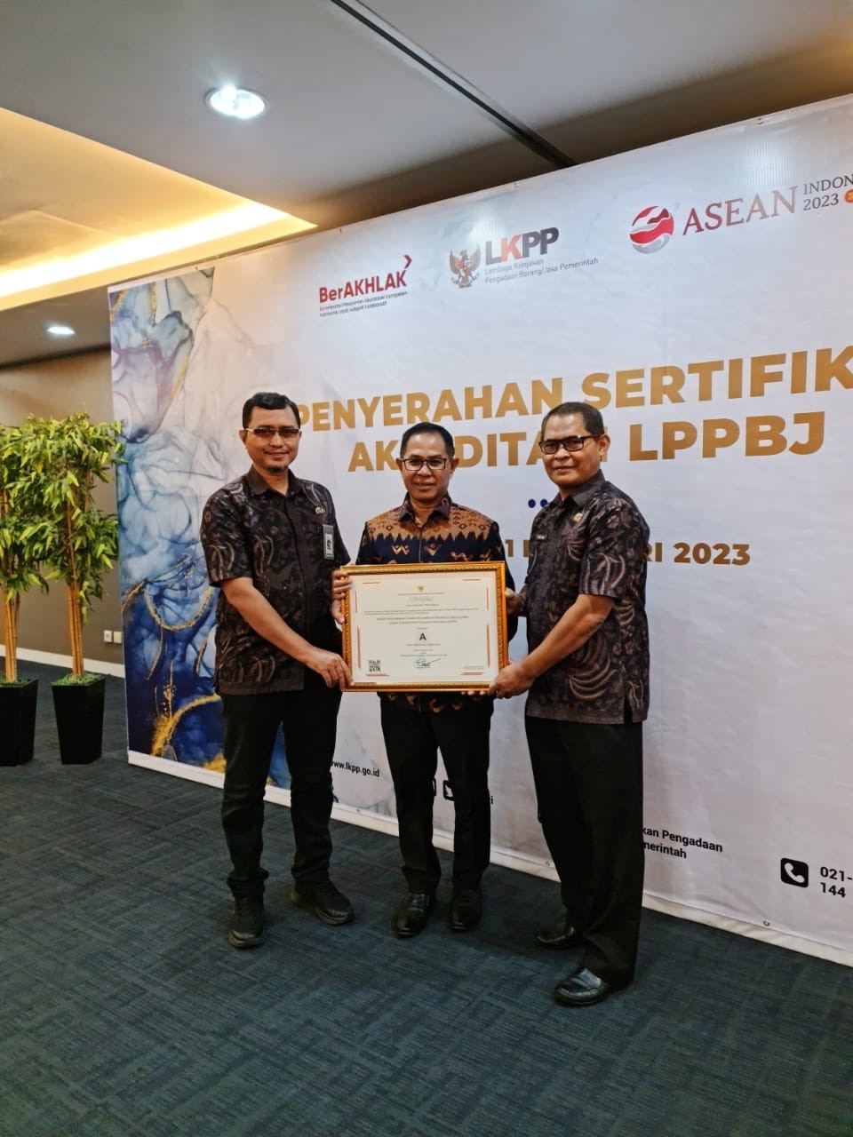 BPSDM PROV. SULSEL MENDAPAT PREDIKAT A TERHADAP LEMBAGA PENYELENGGARAN PELATIHAN LKPP